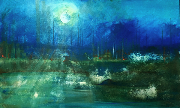 The Mist Rises above the Cool Water of the Lake and the Sun Also Rises